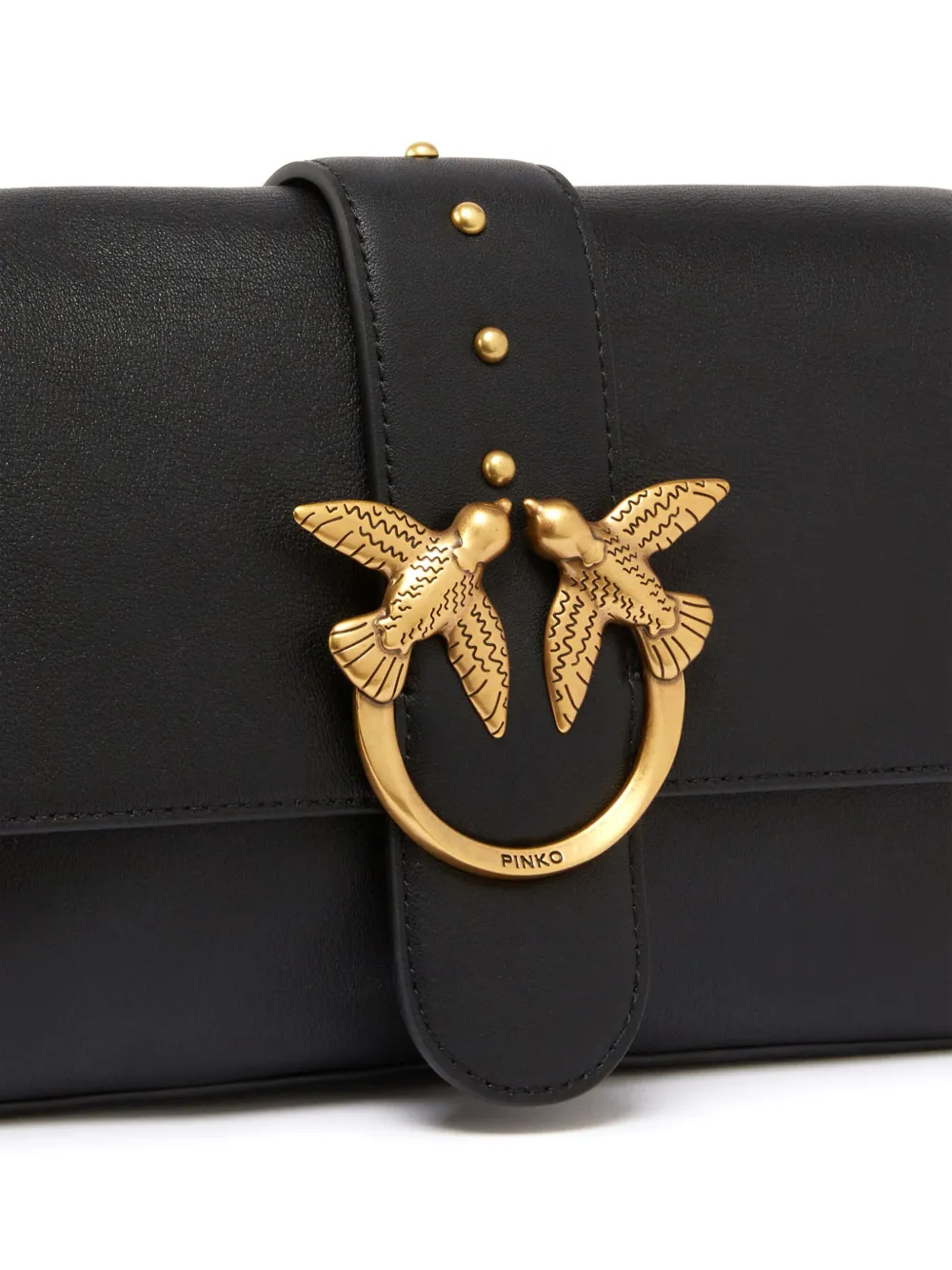 Pinko borsa Love Bag One Classic Slouchy nero oro 104524-A0QO Z99Q PINKO