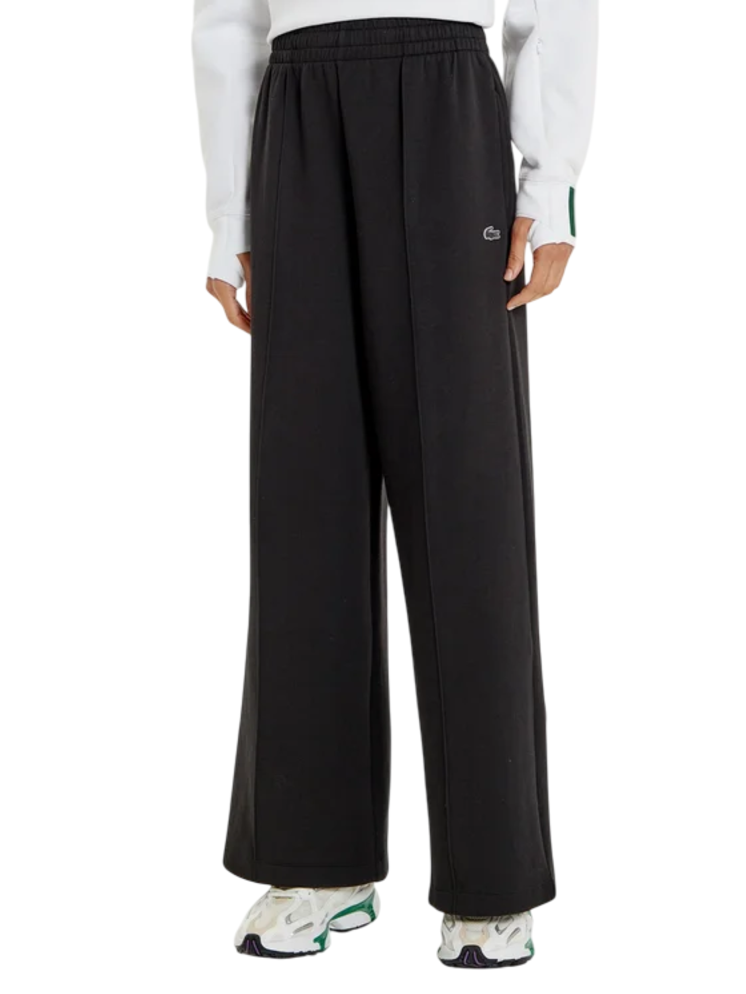 Lacoste pantaloni joggers gamba larga nero XF7374 031 LACOSTE