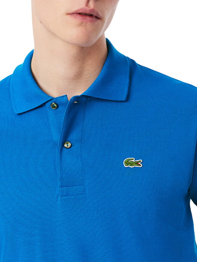 Lacoste polo manica corta 12.12 in piquè azzurro 1212 3D3 LACOSTE