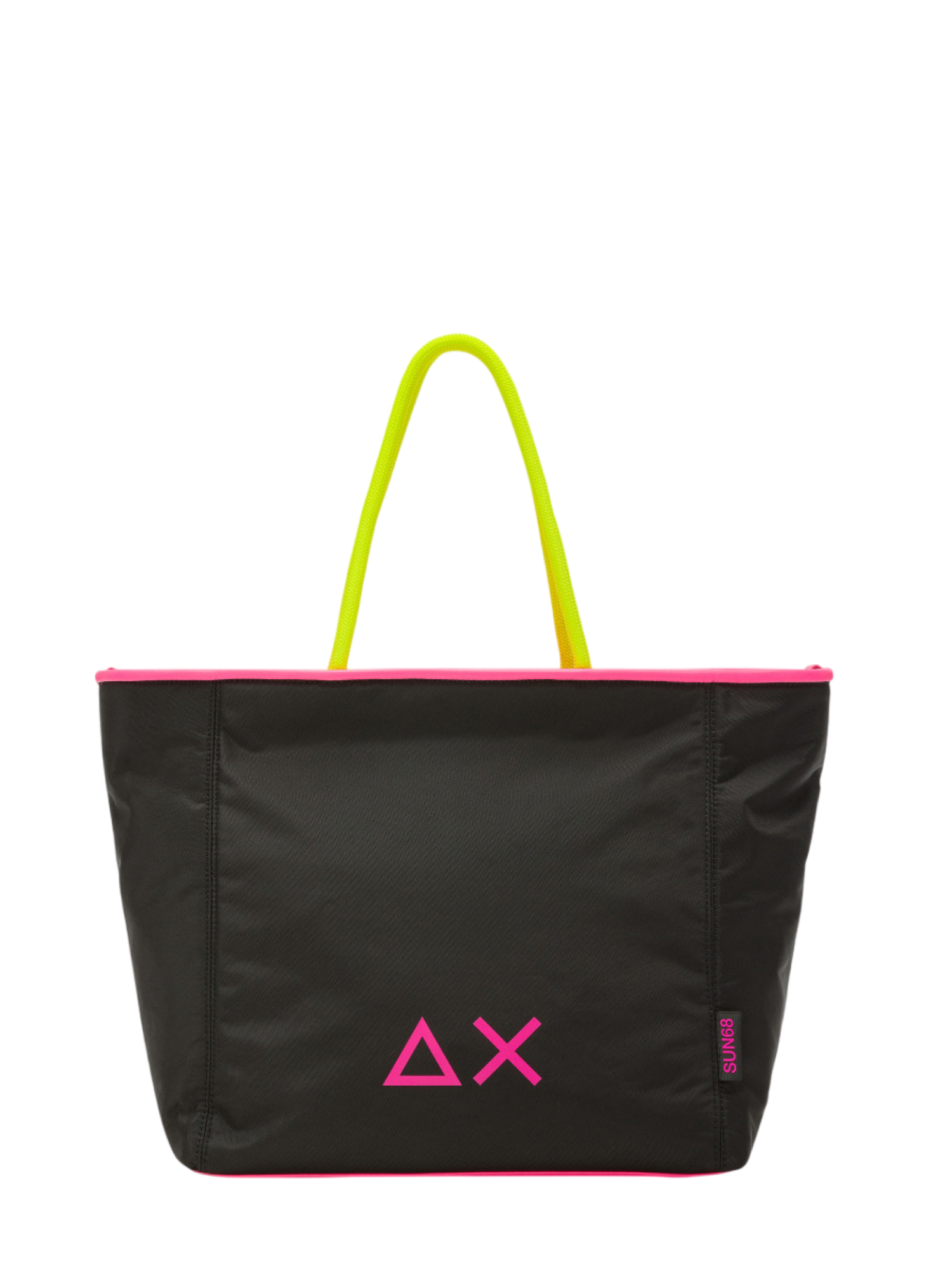 Sun68 borsa a mano in nylon con logo nero fucsia Z35255 NERO SUN68