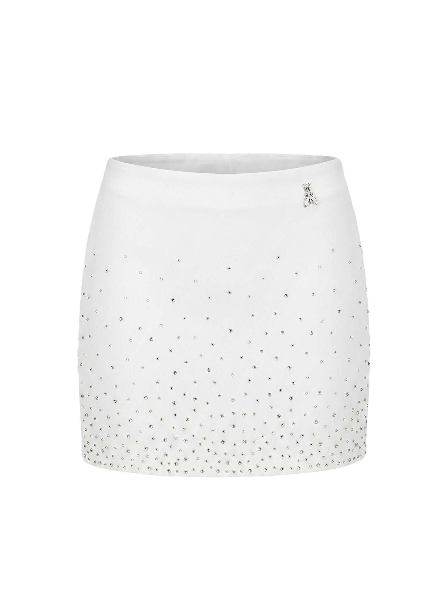 Patrizia Pepe gonna corta bambina con strass panna 7G0155-A555 W146 PATRIZIA PEPE