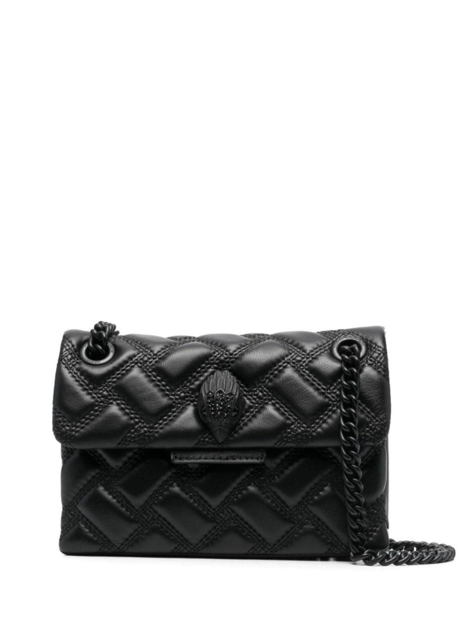 Kurt Geiger borsa a spalla Kensington in pelle trapuntata nero 7376600109 BLACK KURT GEIGER