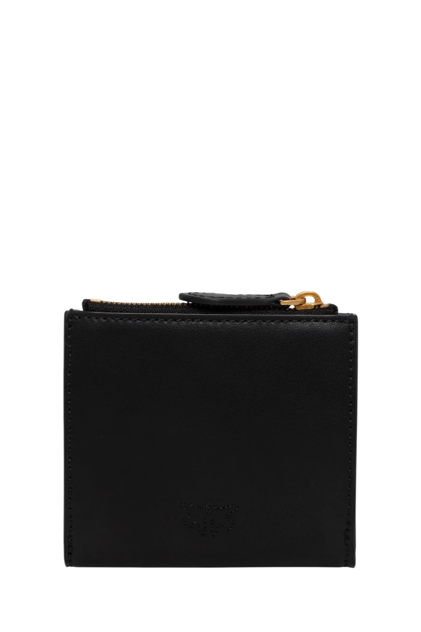 Pinko portafogli in pelle Multi Purpose nero oro 103610-A0F1 Z99Q PINKO