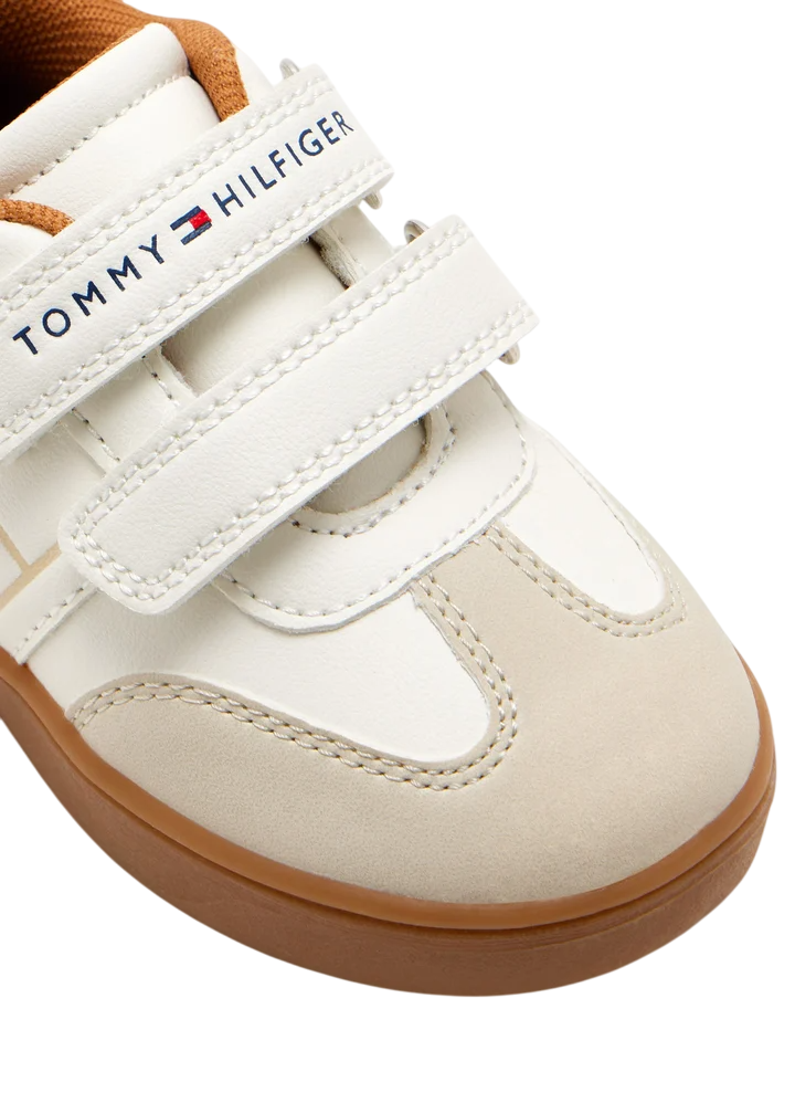 Tommy Hilfiger sneakers bambino con strappi bianco T1X9-34063-1269 B159 Tommy Hilfiger