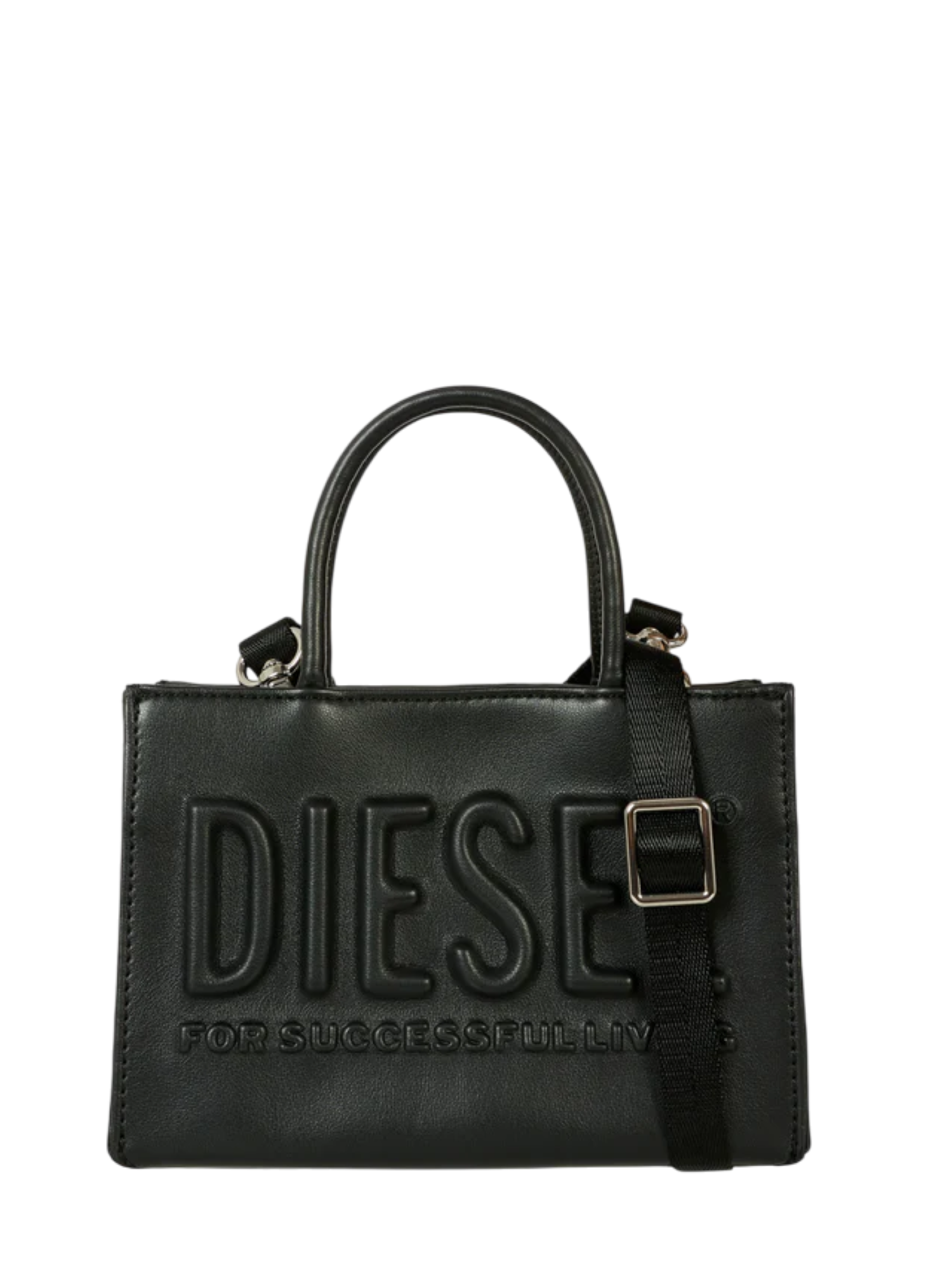 Diesel borsa in ecopelle con logo nero J02529-P8073 T8013 DIESEL