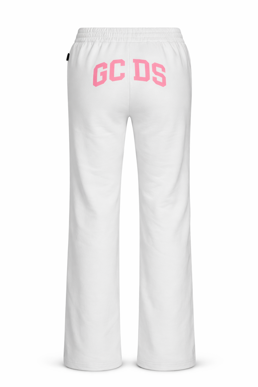 GCDS pantaloni bambina in felpa wide leg bianco C1GJQI547F335 OPTIC WHITE-PINK GCDS