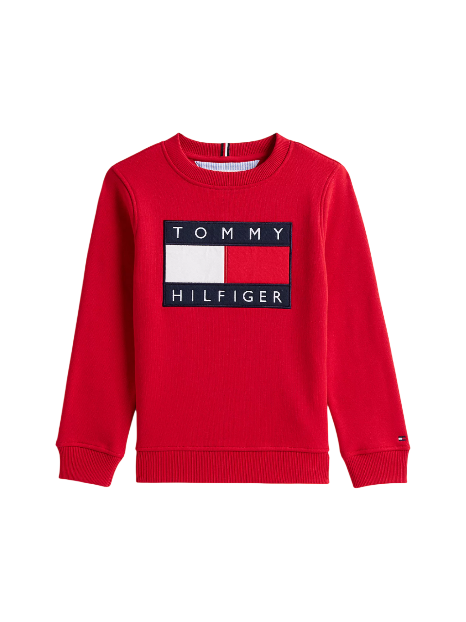 Tommy Hilfiger felpa bambino con logo iconico rosso KS0KS00709 XLG Tommy Hilfiger