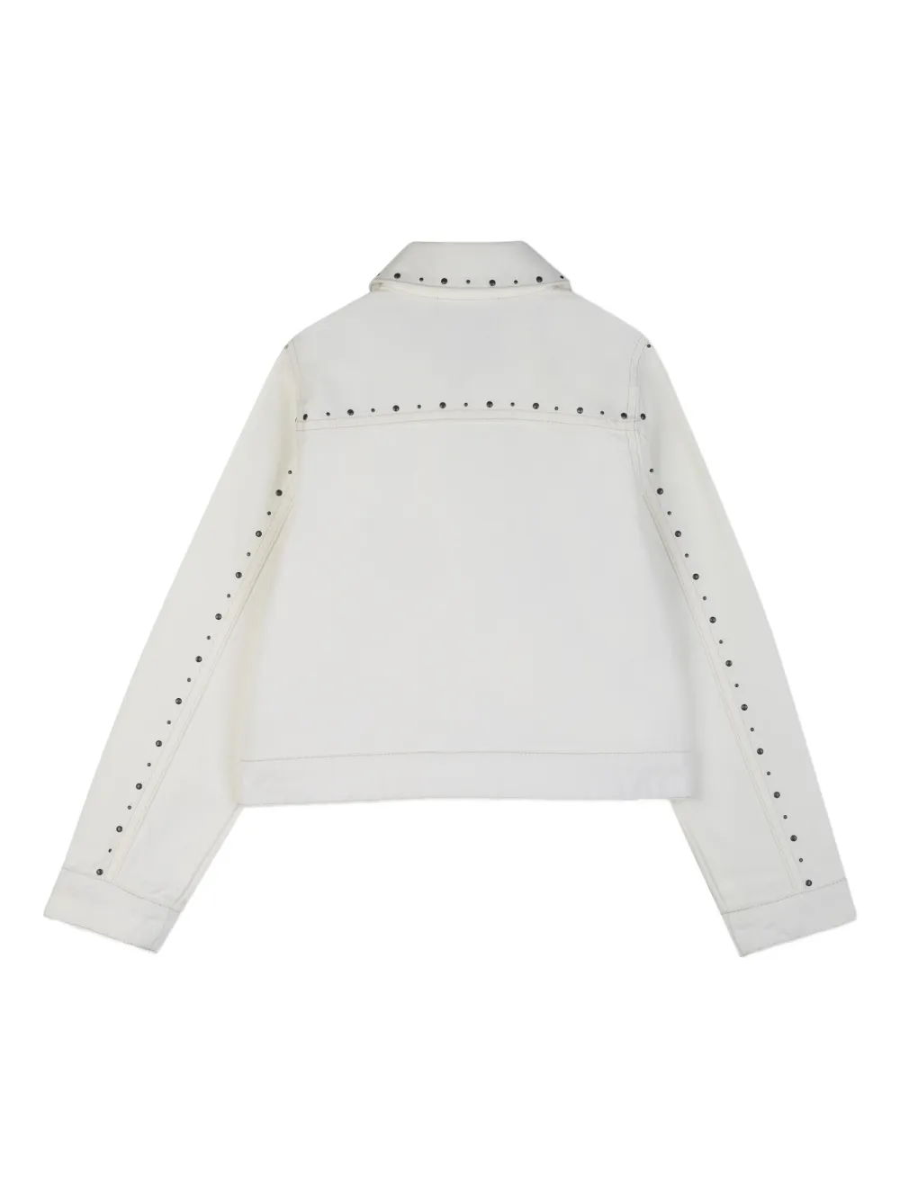 Karl Lagerfeld giubbino bambina in denim con strass panna Z31133 ECRU KARL LAGERFELD KIDS