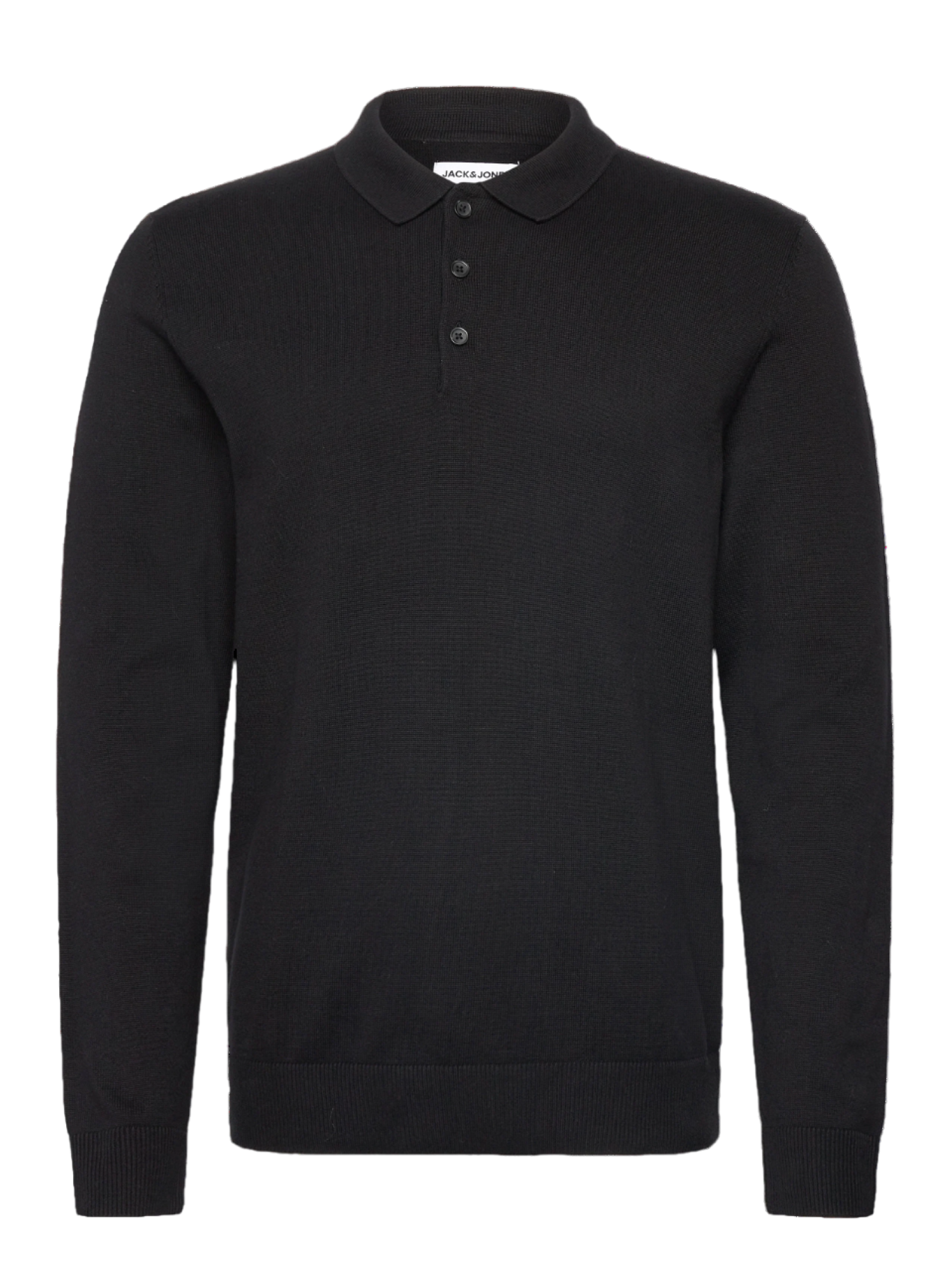 Jack&Jones polo in maglia Fred nero 12258582 BLACK JACK&JONES