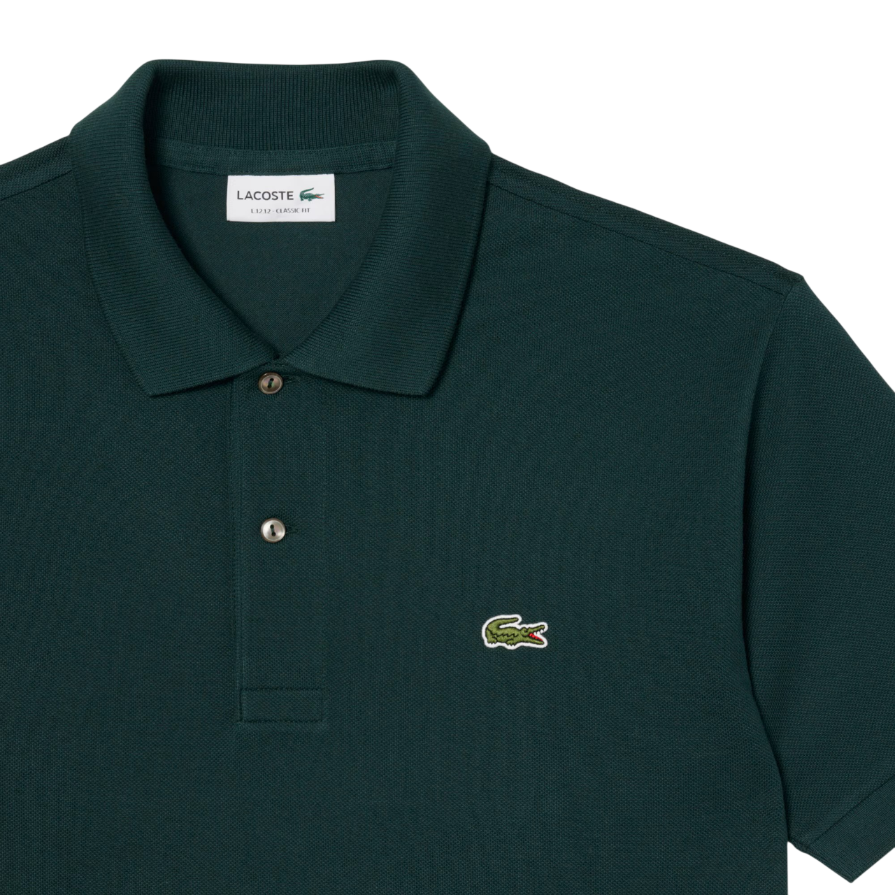 Lacoste polo manica corta 12.12 in piquè verde scuro 1212 AFK LACOSTE