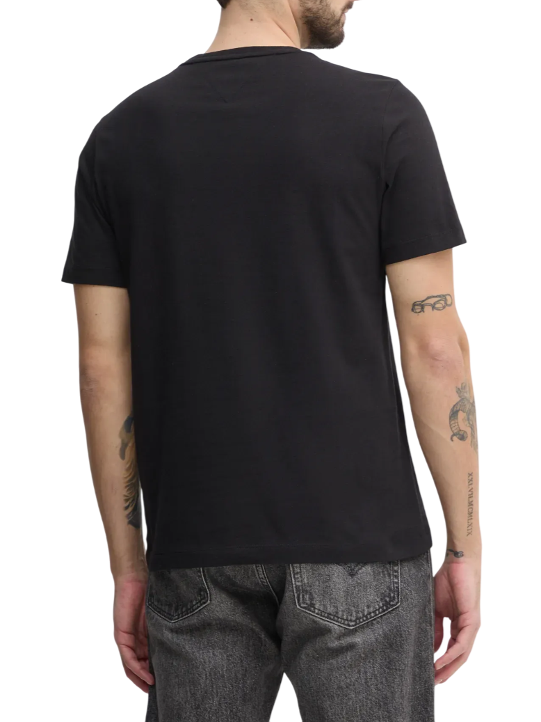 Tommy Hilfiger T-shirt maniche corte con taschino nero MW0MW37283 BDS Tommy Hilfiger
