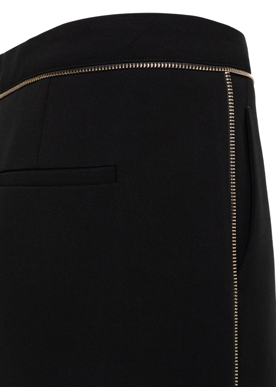 Blugirl pantaloni palazzo con zip decorative nero RF5028T3190 22222 BLUGIRL