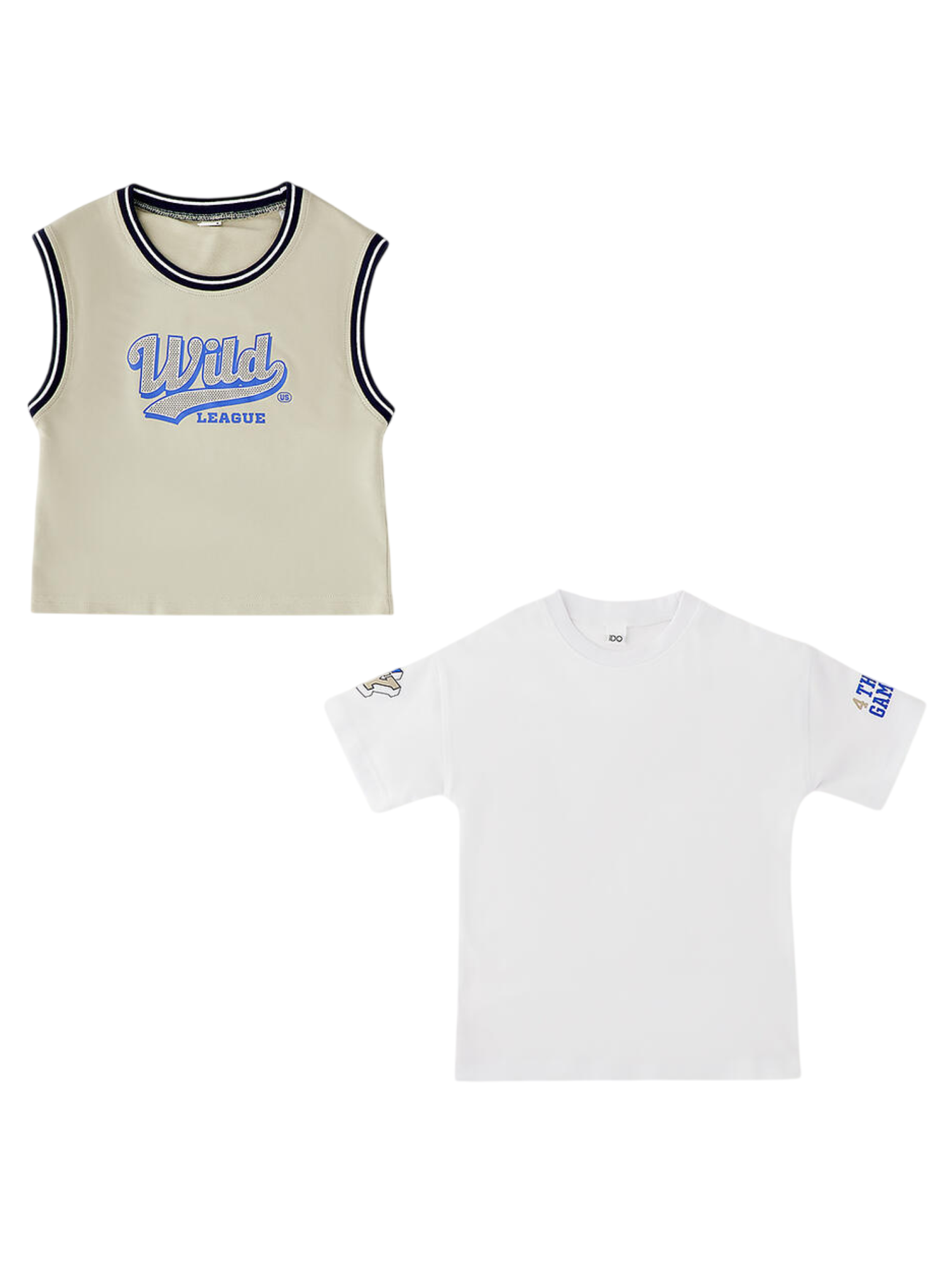 iDo 2 T-shirt bambino bianco beige 4G261 0436 iDO