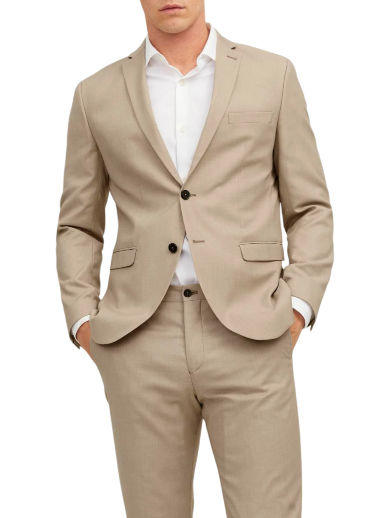 Jack&Jones giacca blazer Solaris super slim beige 12141107 PURE CASHMERE JACK&JONES
