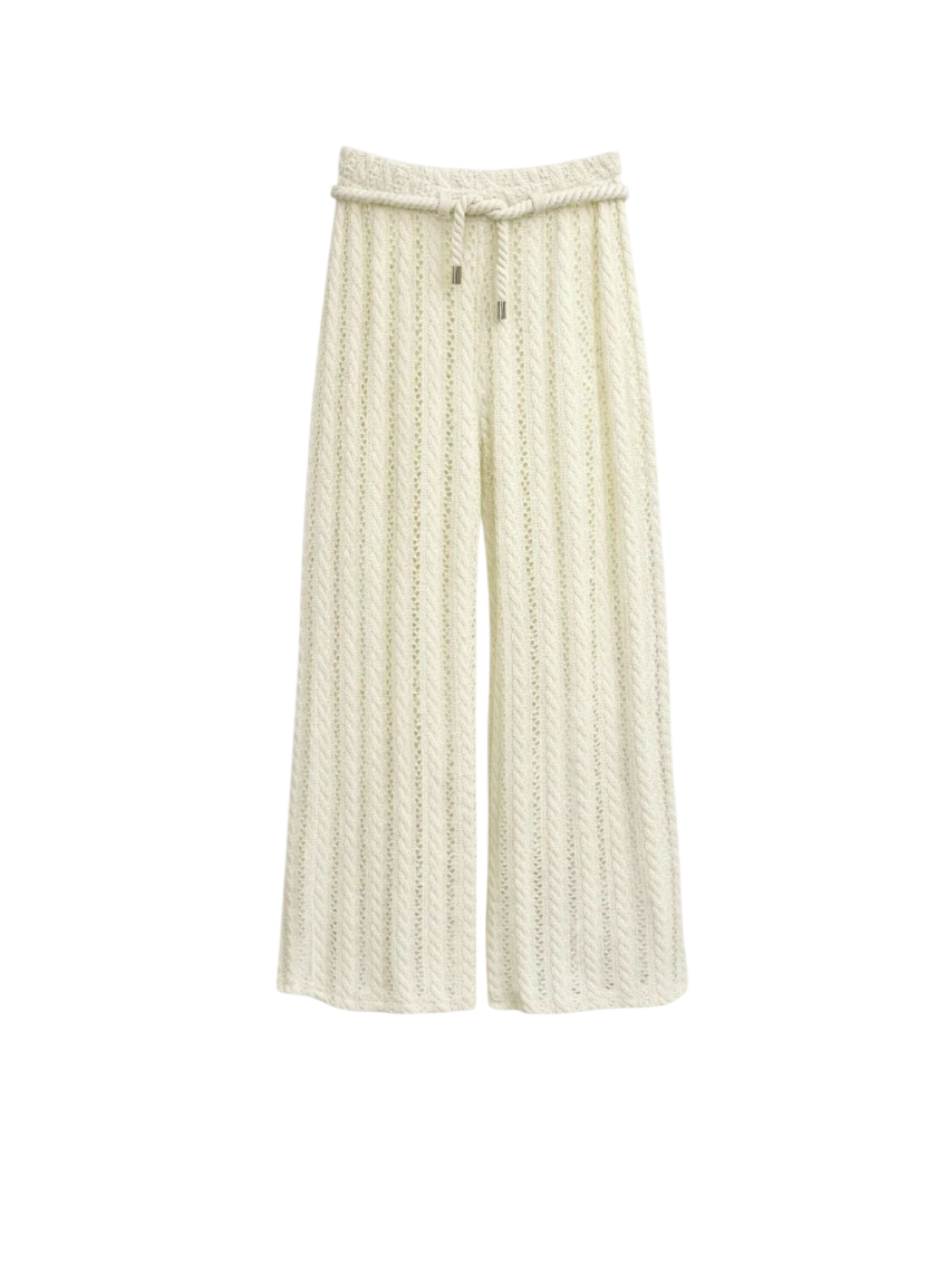 Disclaimer pantaloni palazzo crochet bambina panna 58934 LATTE DISCLAIMER