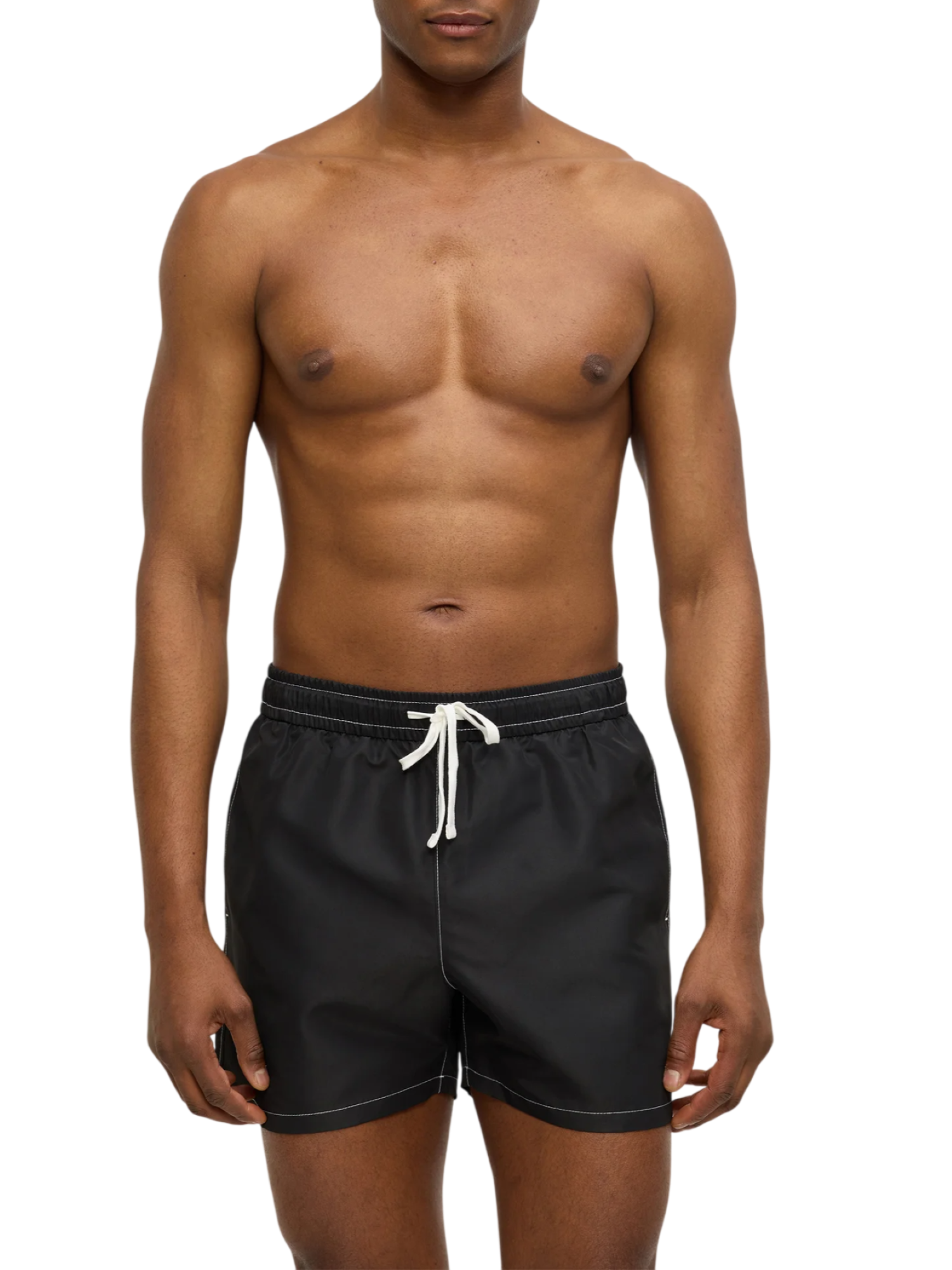 Tommy Hilfiger boxer mare uomo con patch logato nero UM0UM03852 BDS Tommy Hilfiger beachwear