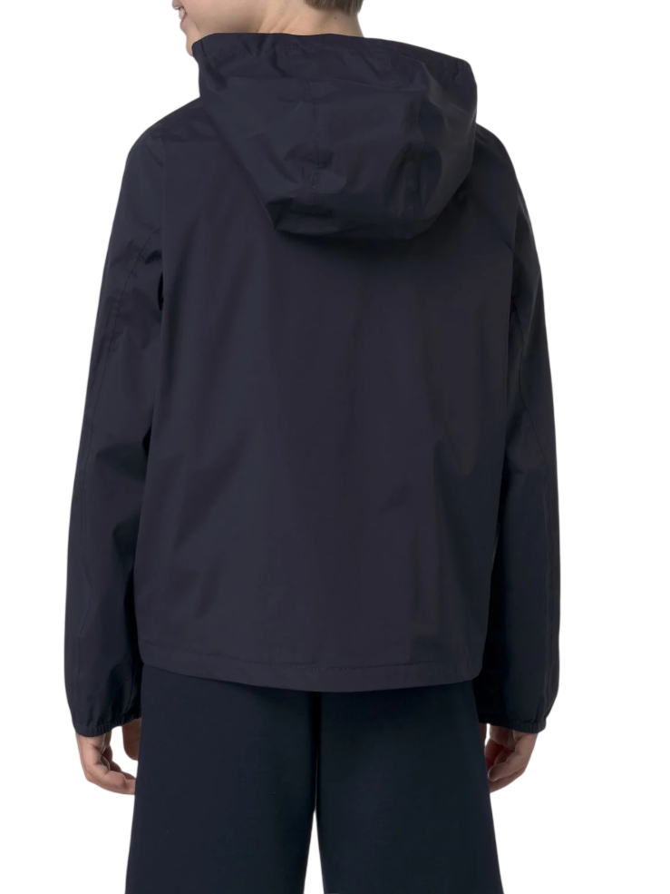 K-Way giubbino leggero antivento Jack con cappuccio blu K41335W K89 K-WAY