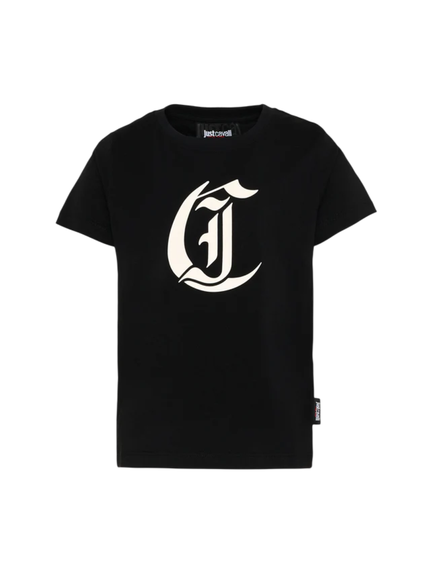 Just Cavalli T-shirt unisex bambino con logo nero JBP26014TS BLACK JUST CAVALLI