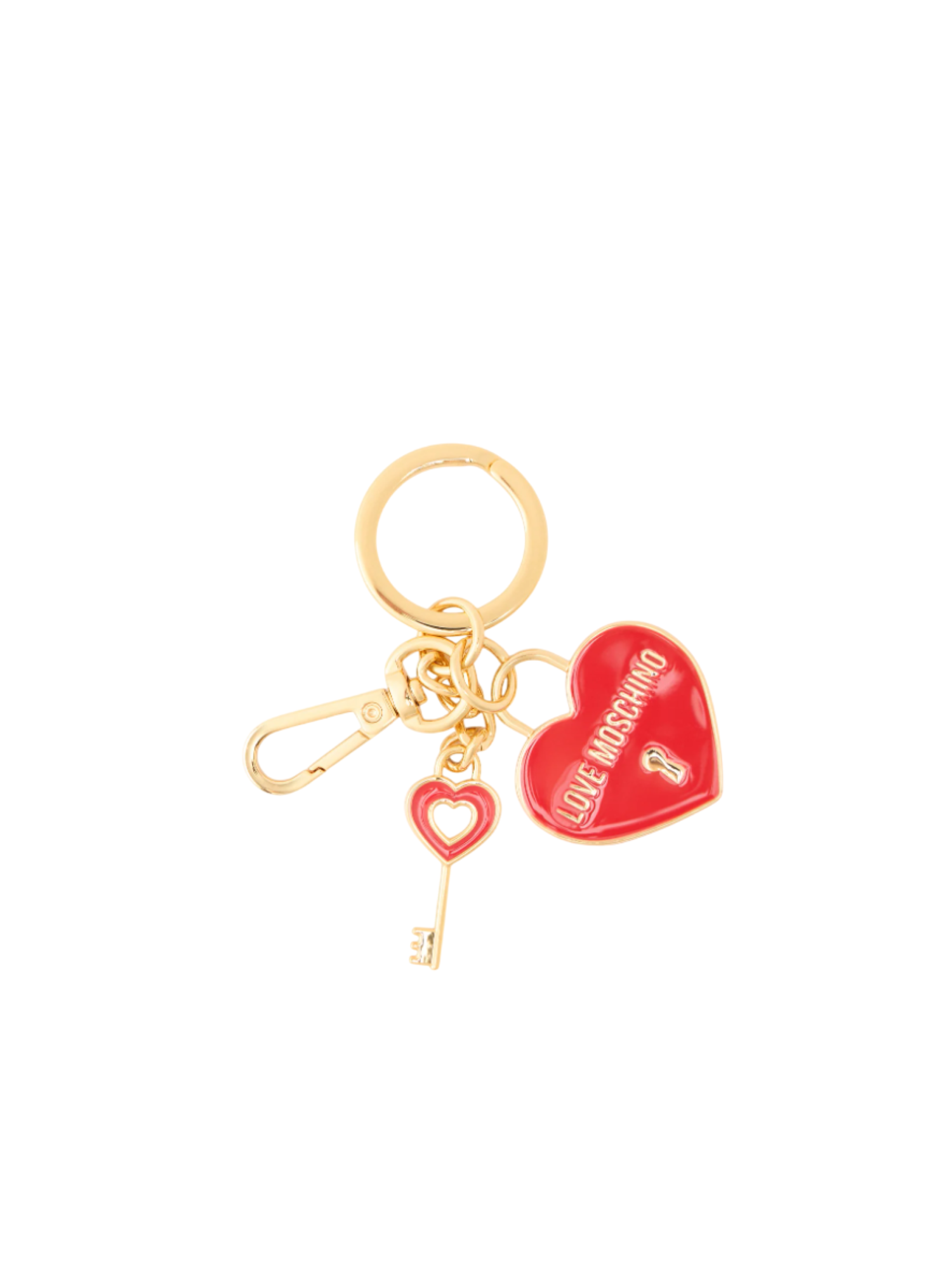 Love Moschino portachiavi con lucchetto Heart oro rosso<BR/><BR/><BR/><BR/><BR/>Love Moschino portachiavi con lucchetto Heart oro rosso<BR/><BR/> JC5404PP1O-L22 90A MOSCHINO LOVE