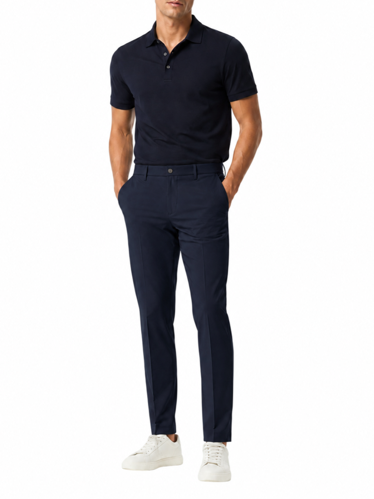 Le Braghe pantaloni uomo slim misto nylon blu J381-1627 BLU Le Braghe