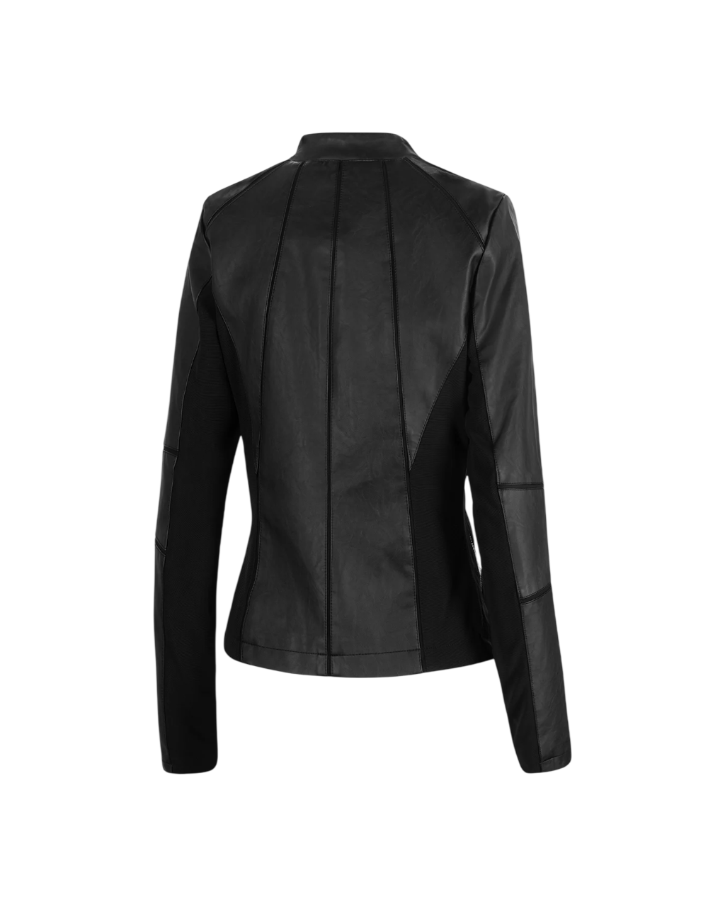 Yes Zee giubbino in ecopelle con inserti in tessuto Ottoman nero J405-G100 0801 YES-ZEE