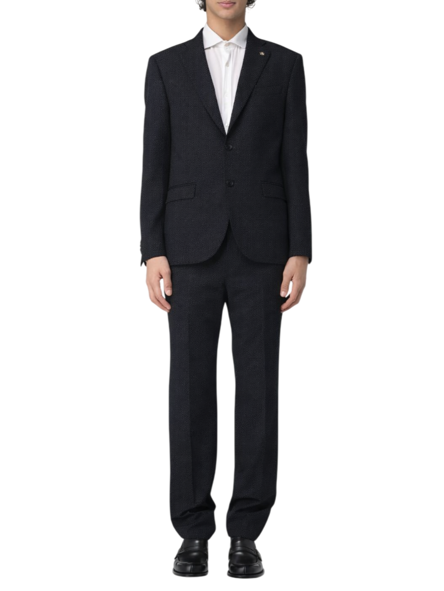 Manuel Ritz abito uomo giacca e pantaloni in tessuto operato nero 4030A3119-263092 99 MANUEL RITZ