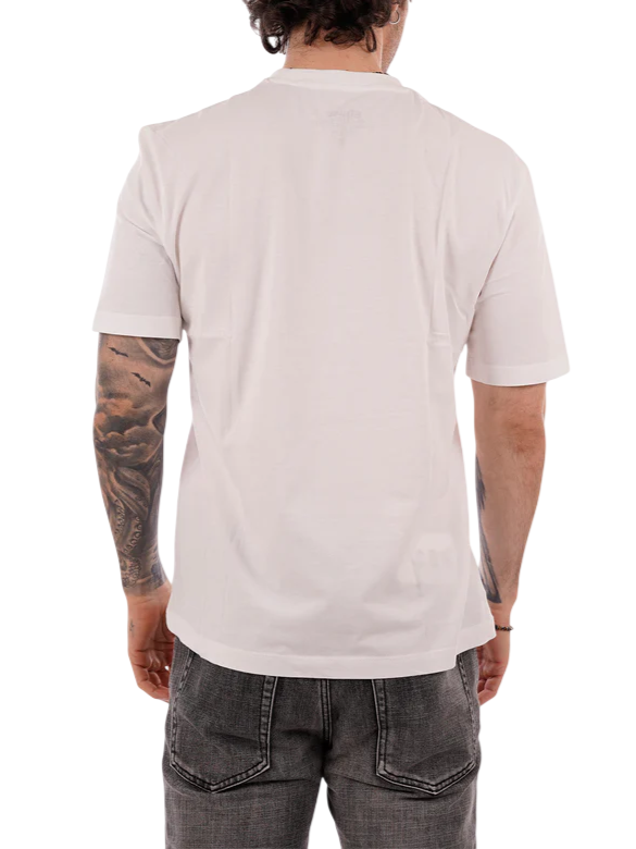 Blauer T-shirt uomo manica corta in cotone bianco 26SBLUH02302-007439 100 BLAUER
