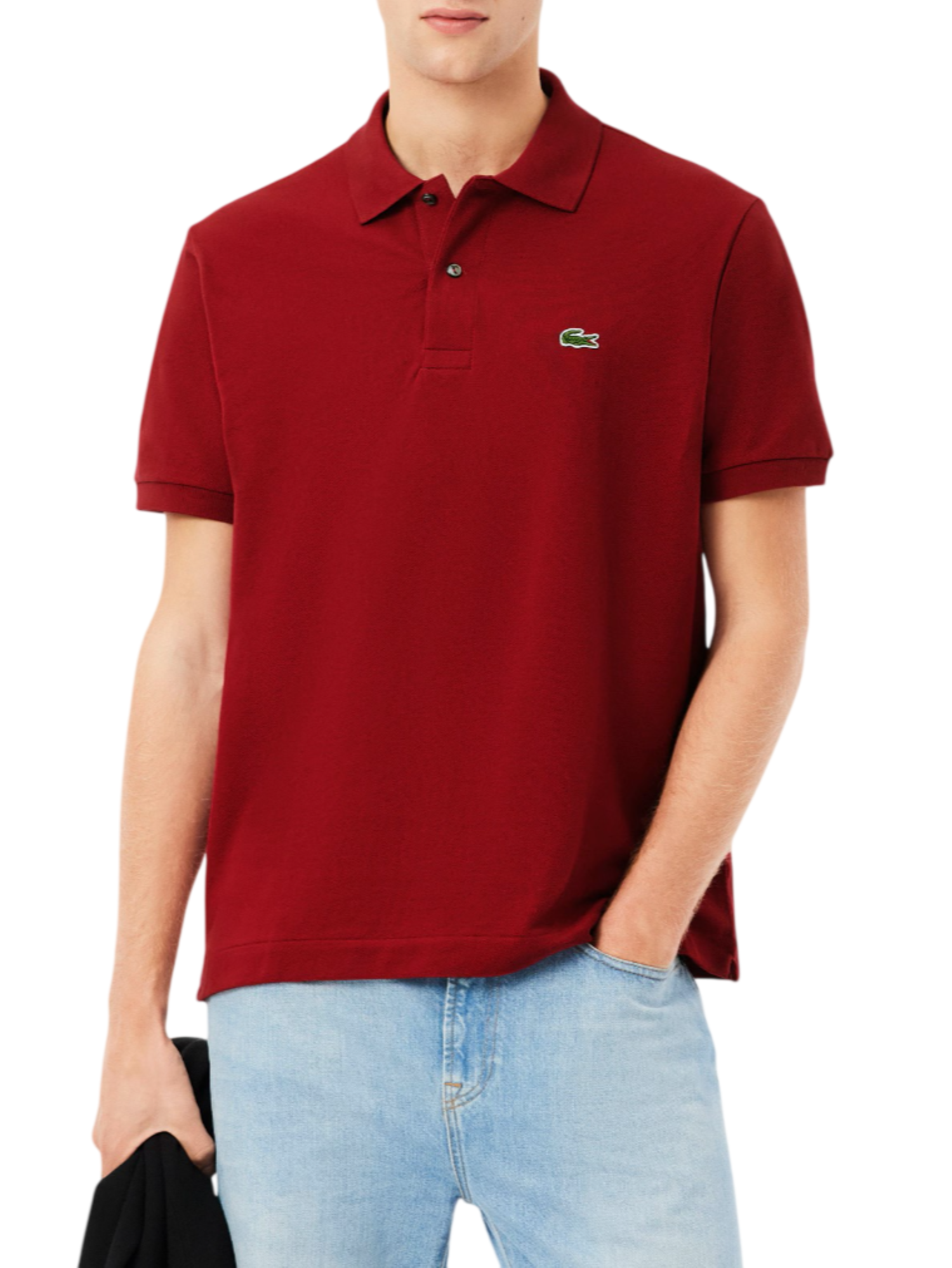 Lacoste polo manica corta 12.12 in piquè rosso scuro 1212 476 LACOSTE