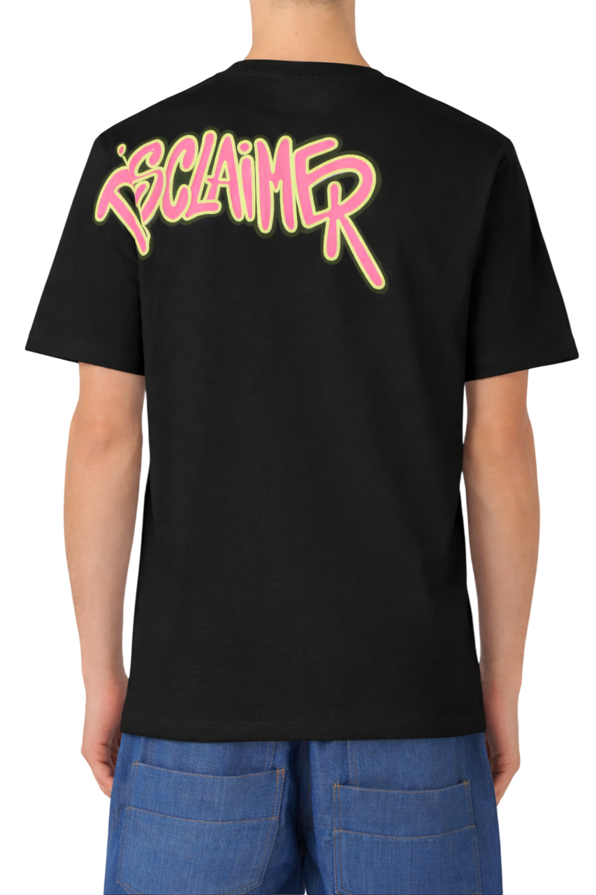 Disclaimer T-shirt uomo in jersey con logo posteriore nero 55492 NERO DISCLAIMER