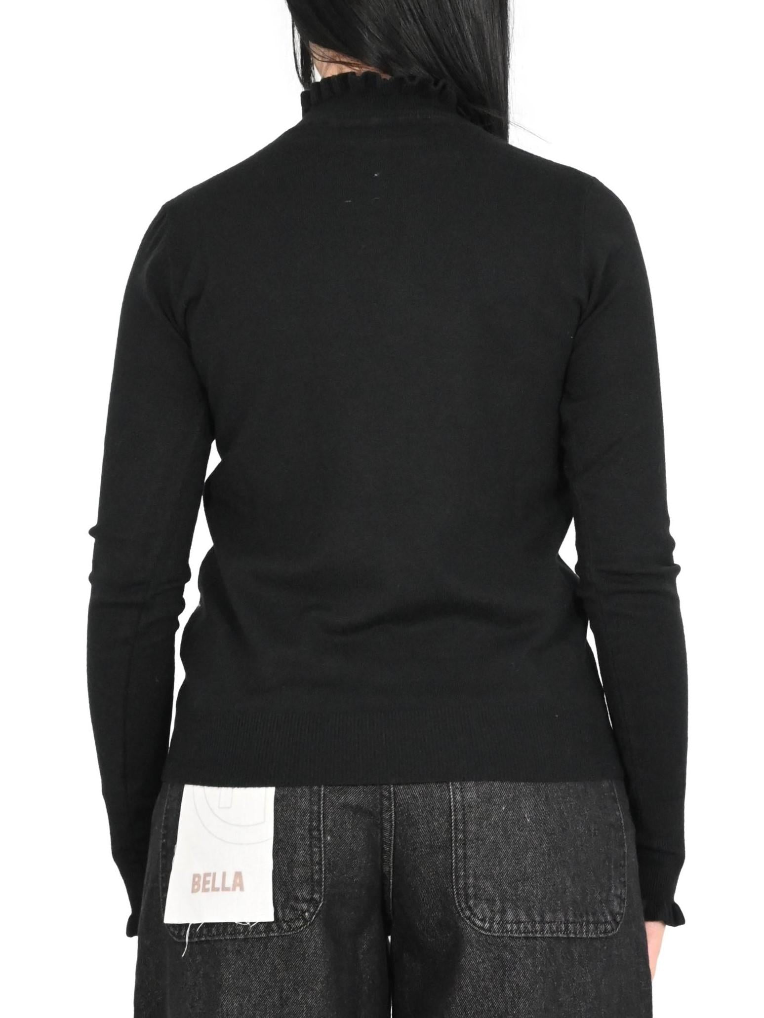 Haveone maglia lupetto con rouches nero MNC-P059 NERO HAVEONE