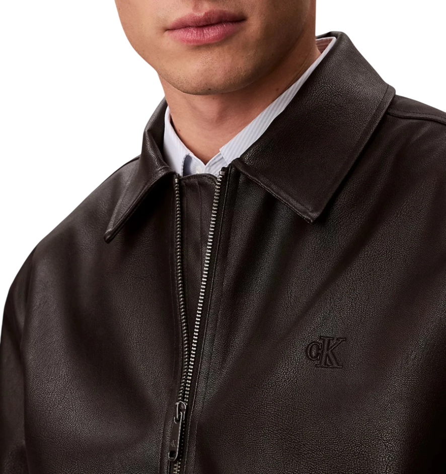 Calvin Klein Jeans giubbino uomo in ecopelle nero LV04RF403G UB1 Calvin Klein Jeans