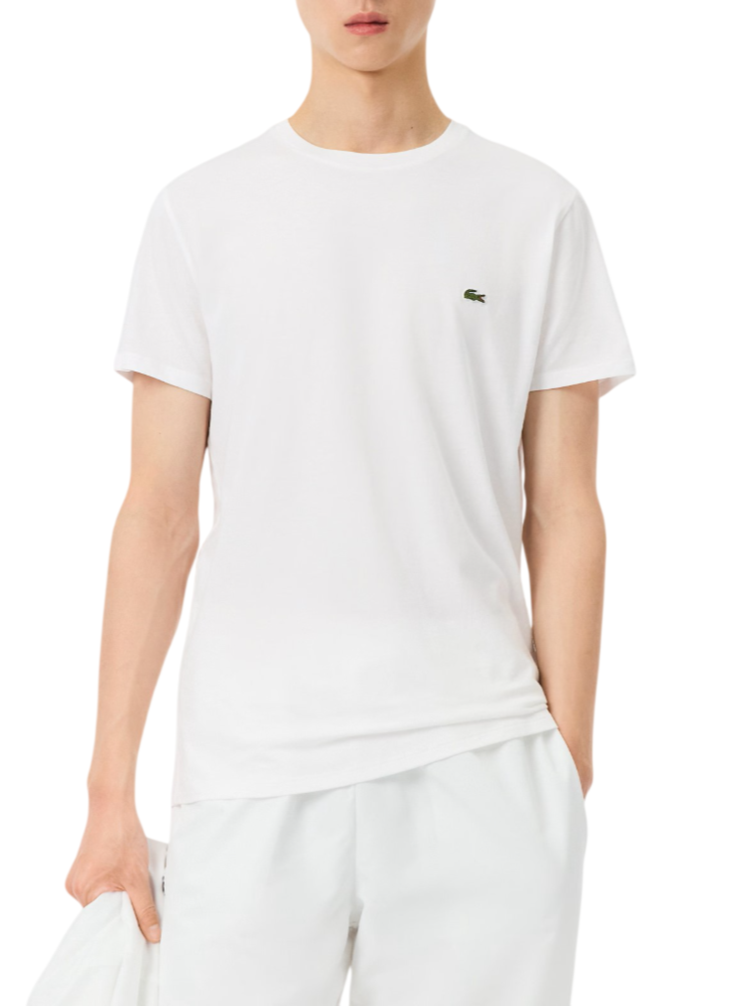 Lacoste T-shirt manica corta in cotone Pima bianco TH6709 001 LACOSTE
