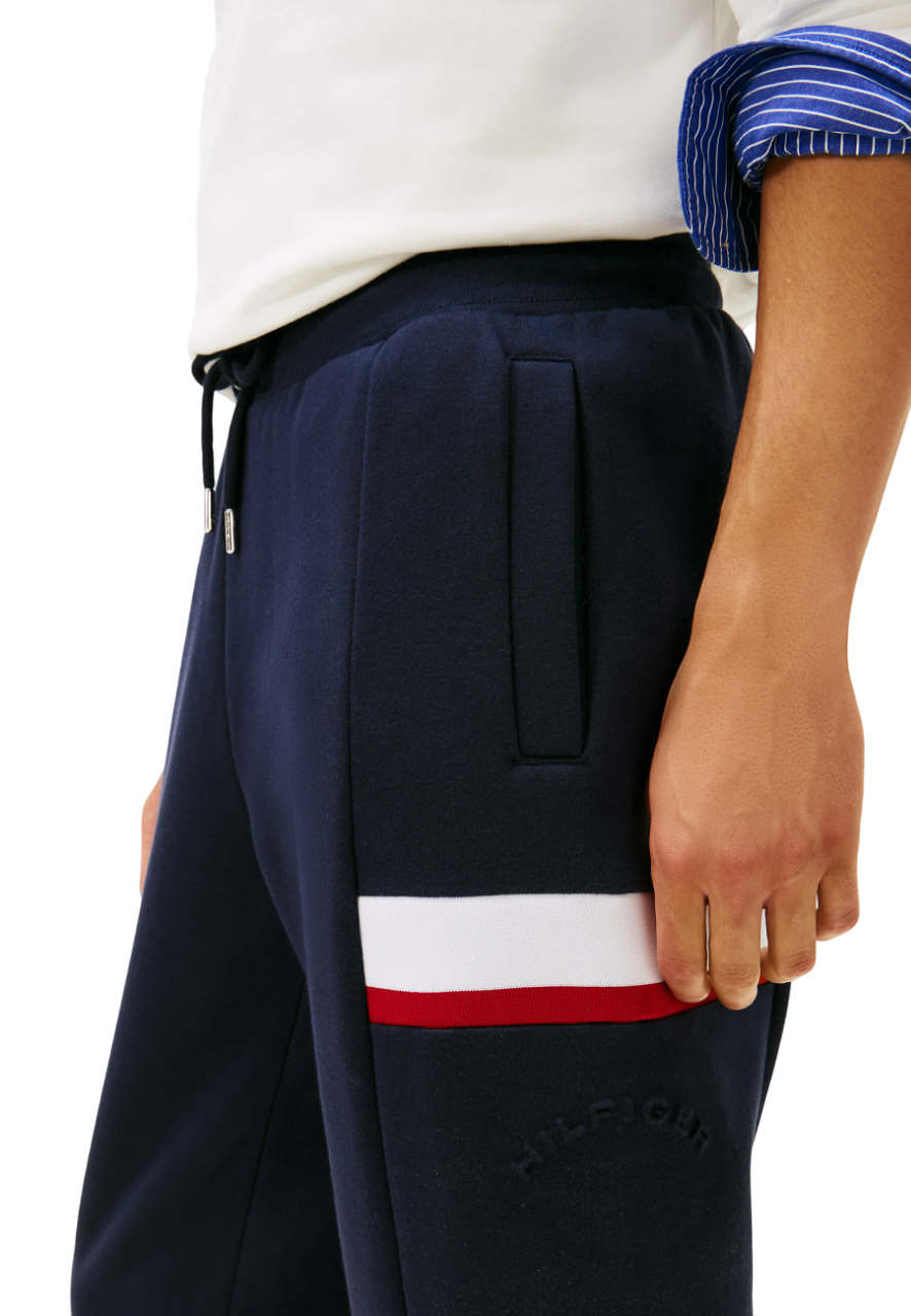 Tommy Hilfiger pantaloni joggers uomo blu MW0MW40416 DW5 Tommy Hilfiger