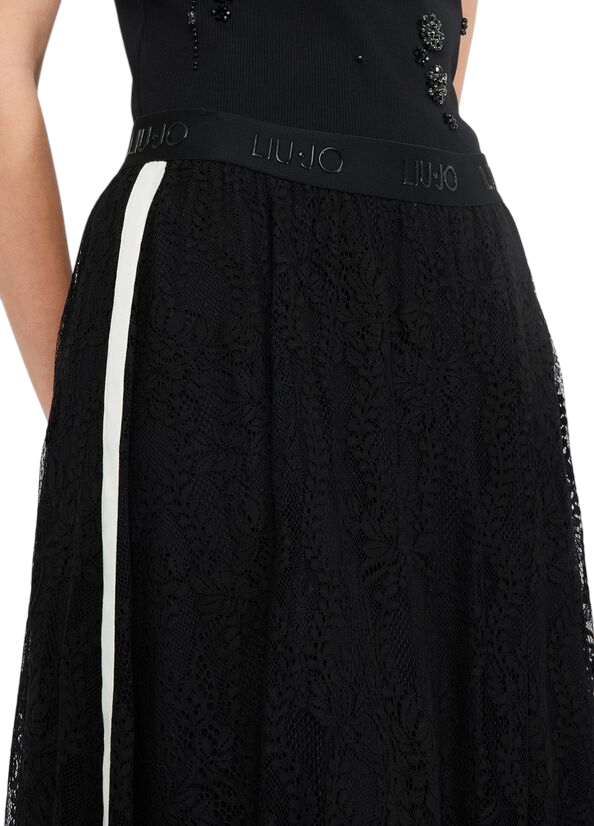 Liu Jo gonna lunga in pizzo nero TF5260J4951 22222 LIU JO