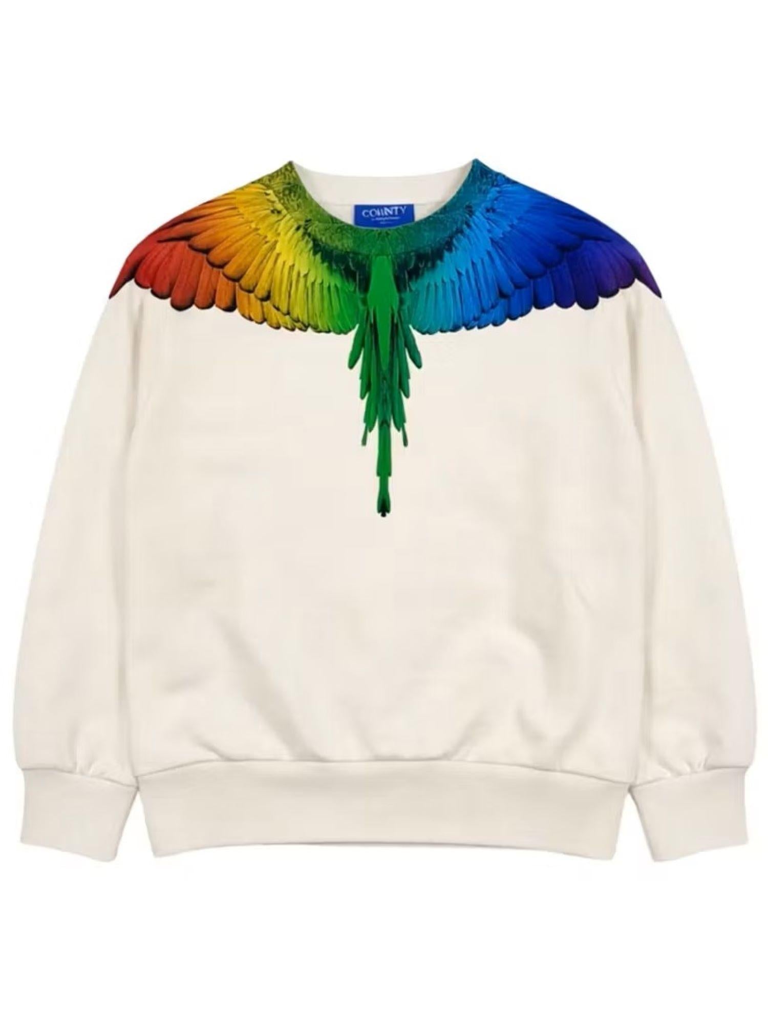 County of Milan felpa bambino con stampa iconica multicolor panna S6CMJBSW031 412 COUNTY OF MILAN