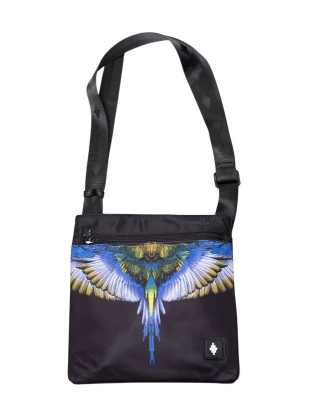 County of Milan borsa a tracolla uomo in nylon nero COMAF250161 NERO-BLUE WINGS COUNTY OF MILAN