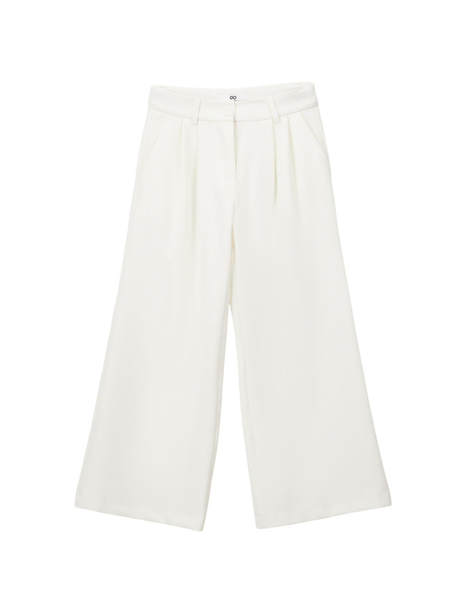 iDo pantaloni palazzo bambina con pinces panna 4G720 0112 iDO