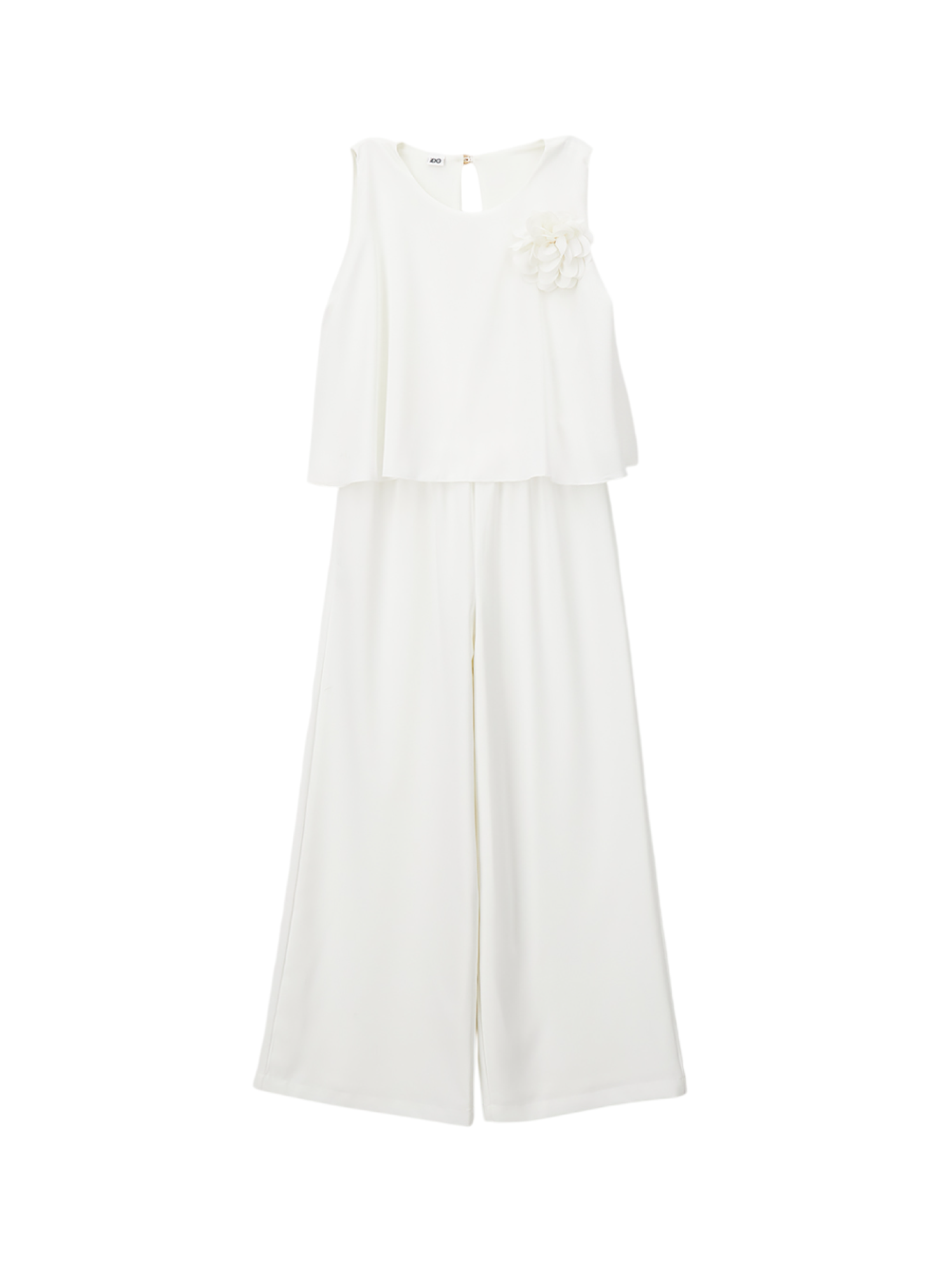 iDo tuta jumpsuit bambina a palazzo panna 4G772 0112 iDO