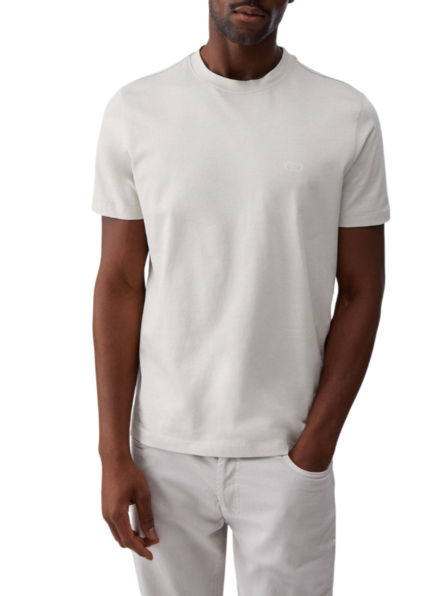 Liu Jo T-shirt manica corta uomo ecrù QA6087J4799 44500 LIU JO