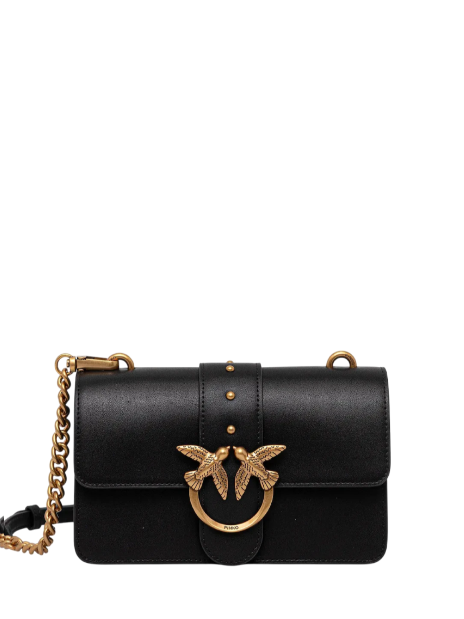 Pinko borsa a tracolla Love Bag One Mini nero oro 105856-A0F1 Z99Q PINKO