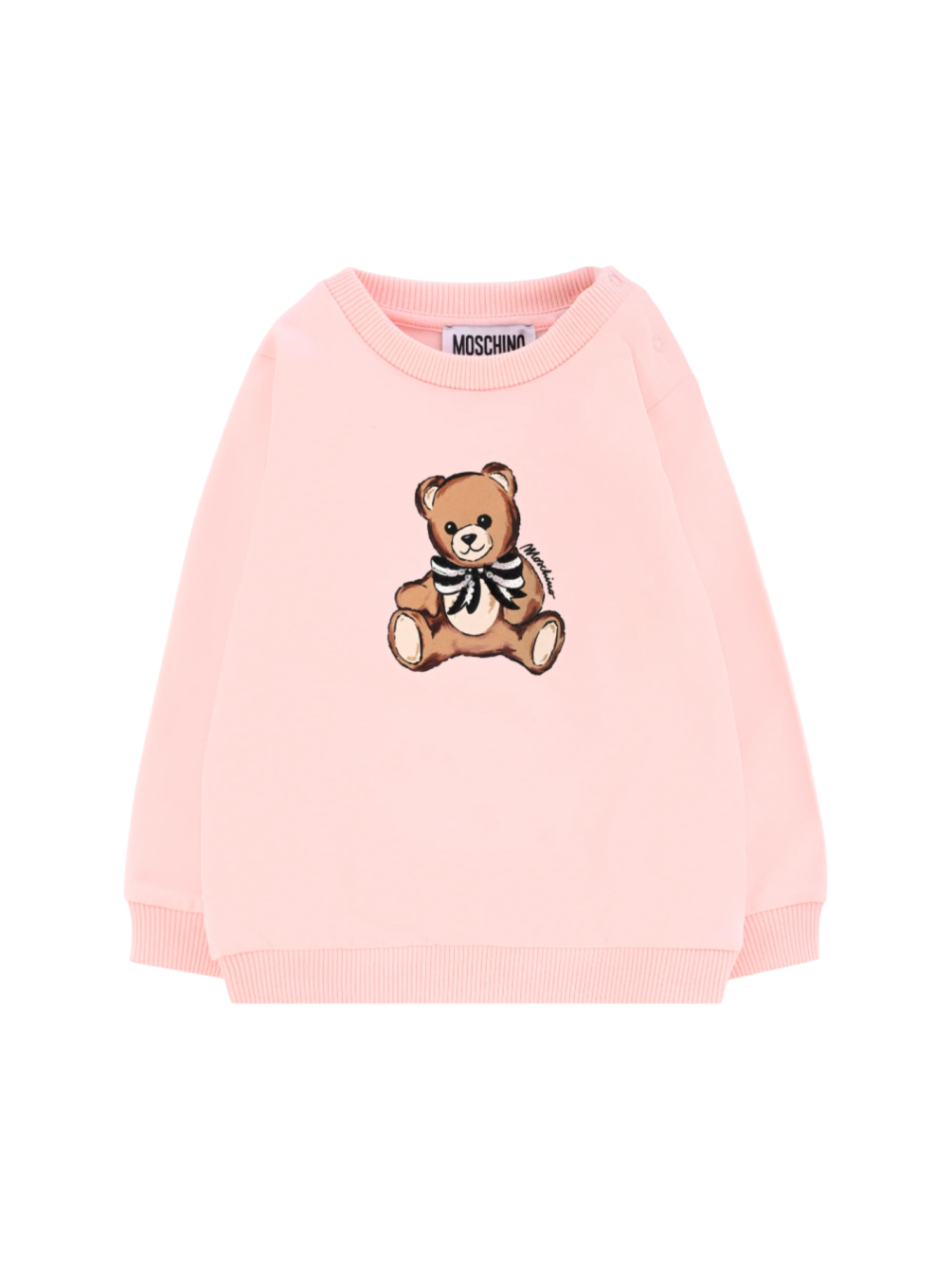 Moschino felpa neonata con orsetto rosa MFF02K-LDA16 50209 MOSCHINO