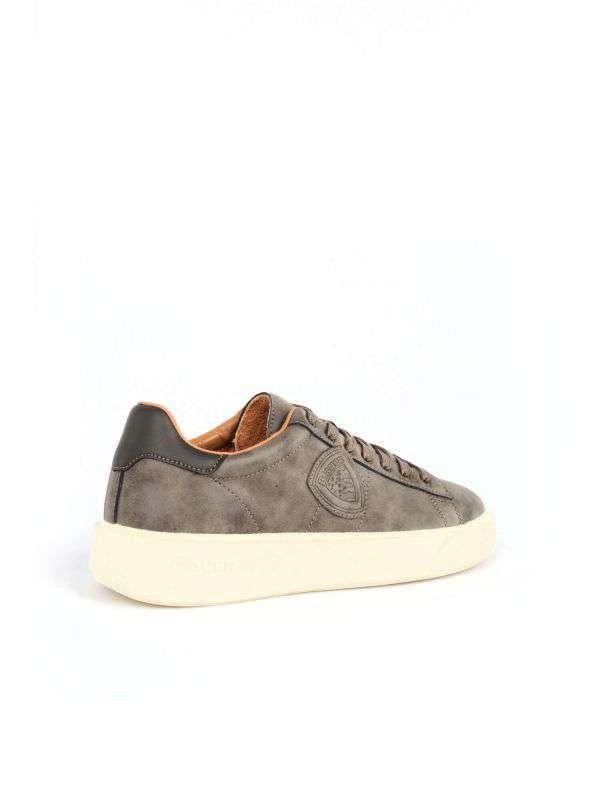 Blauer sneakers uomo Buck in ecopelle tortora F5BUCK01-NUB TAU-MIL BLAUER