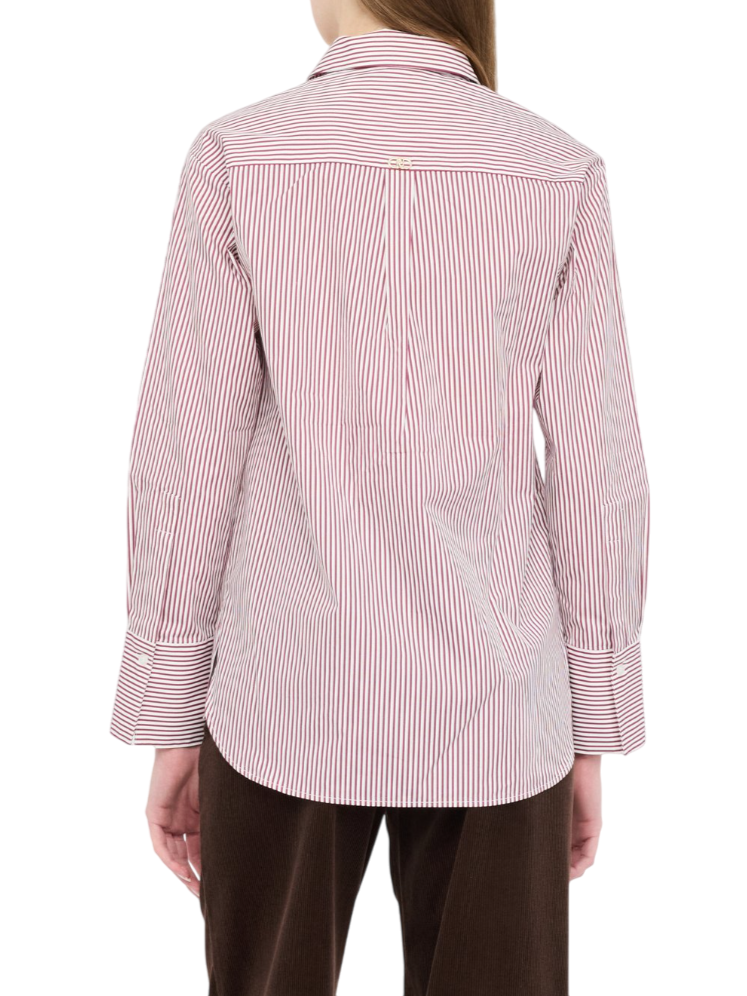 Liu Jo camicia manica lunga a righe bianco borgogna UF5242T9814 03N05 LIU JO