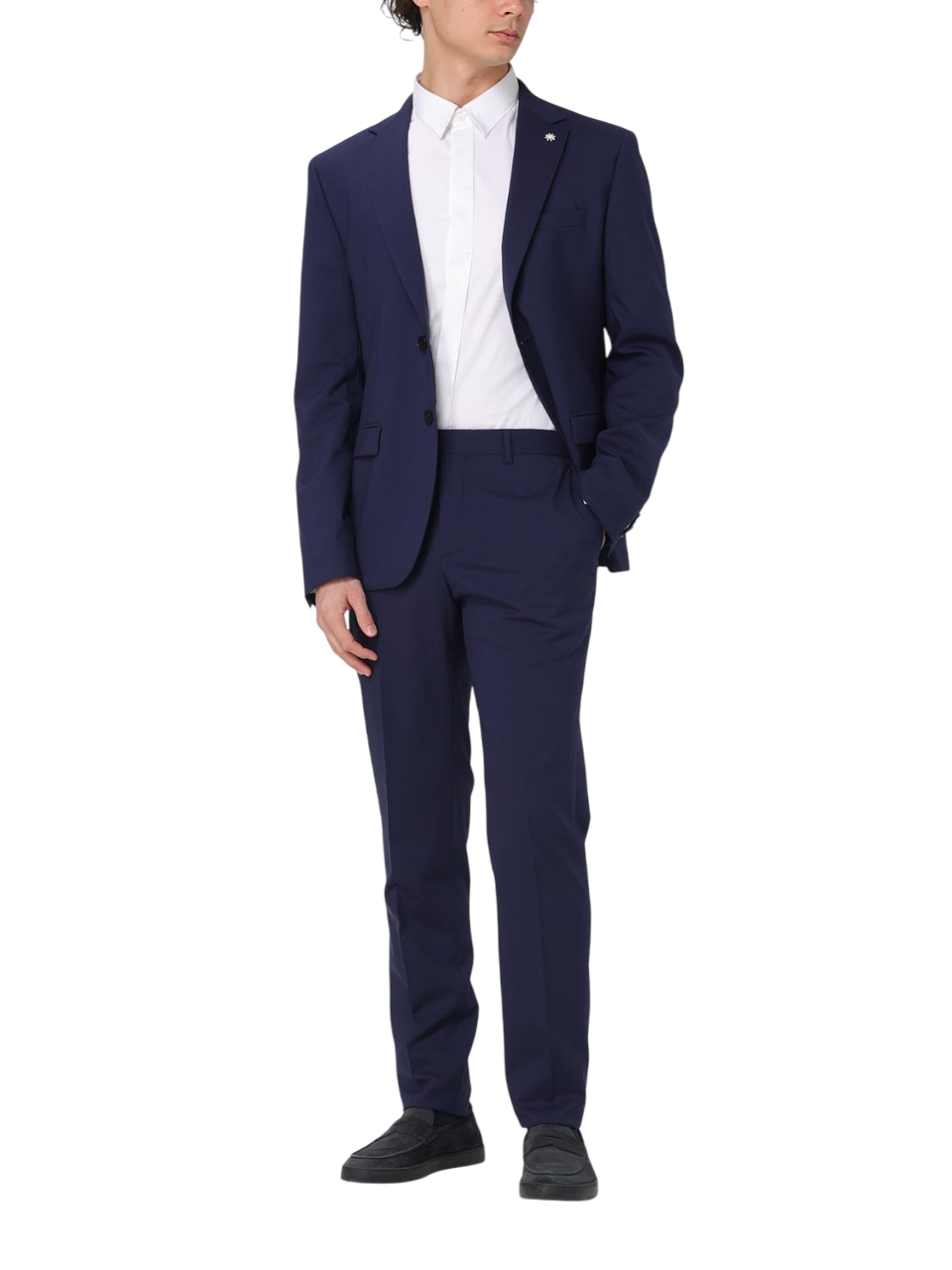 Manuel Ritz abito uomo monopetto in fresco lana blu 3832A3318-253137 89 MANUEL RITZ