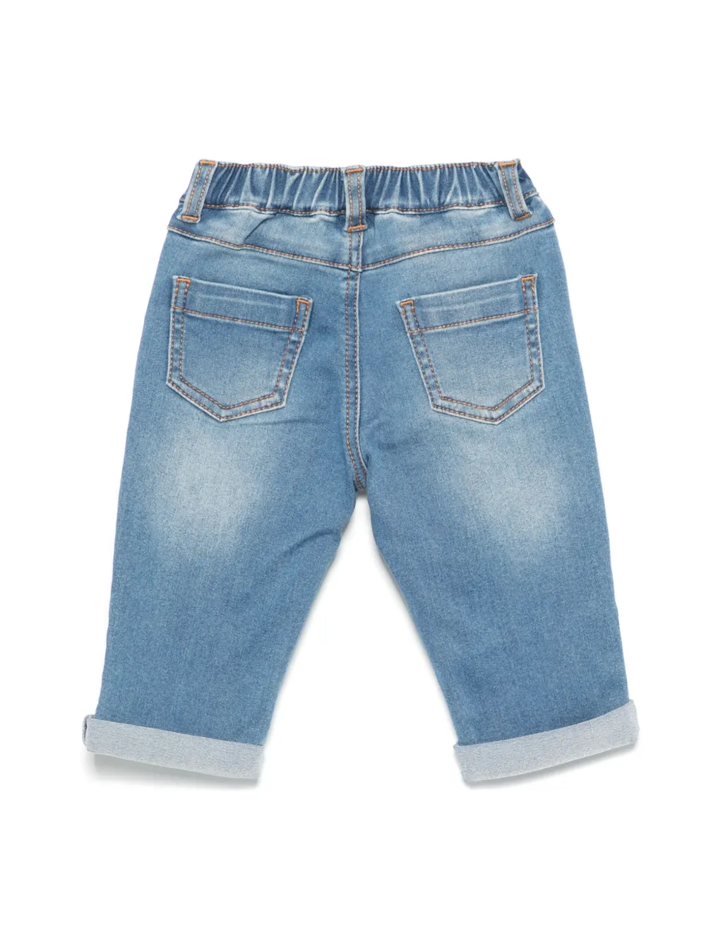 Moschino jeans neonato con patch orsetto lavaggio blu MUP05F-LXE43 40334 MOSCHINO