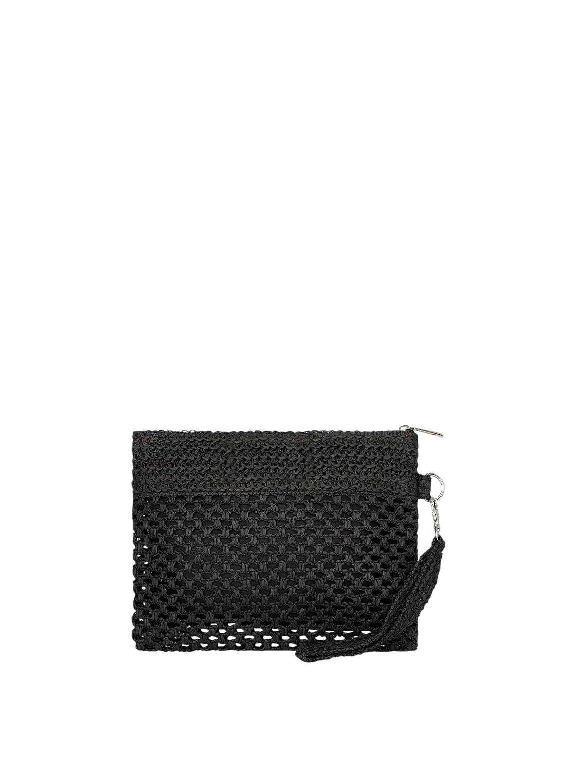 Me Fui pochette donna in rafia crochet nero MA26-SW0055 BK ME FUI
