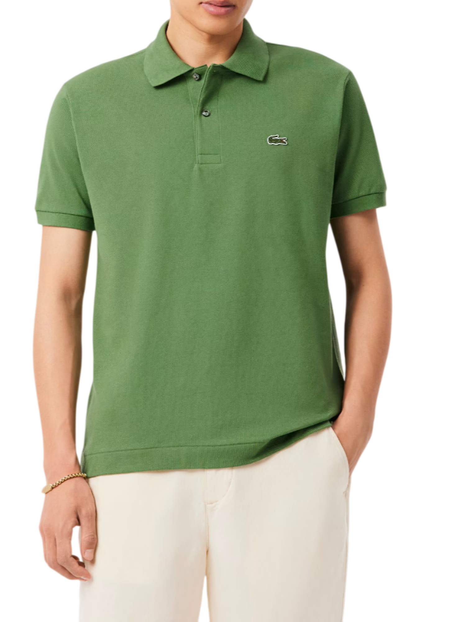 Lacoste polo manica corta 12.12 in piquè verde prato 1212 02M LACOSTE