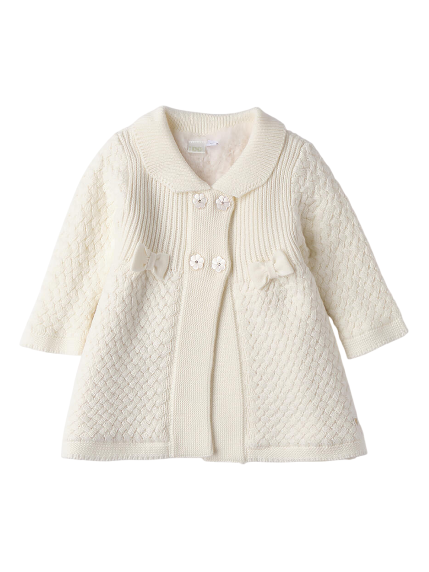 iDo cappotto neonata in maglia panna 4F132 0112 iDO