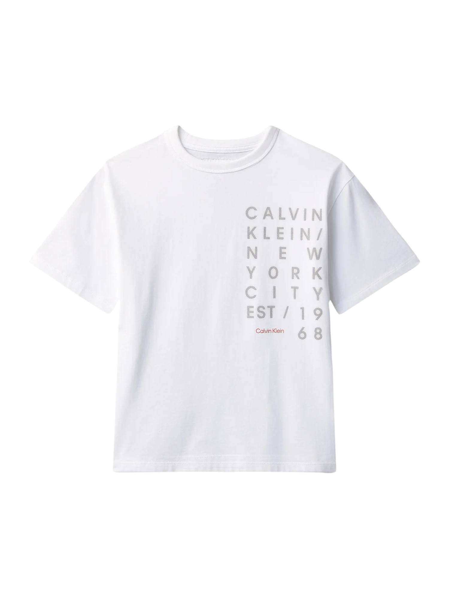 Calvin Klein Jeans T-shirt bambino manica corta stampa logo bianco LVCKSJA02B YAF Calvin Klein Jeans