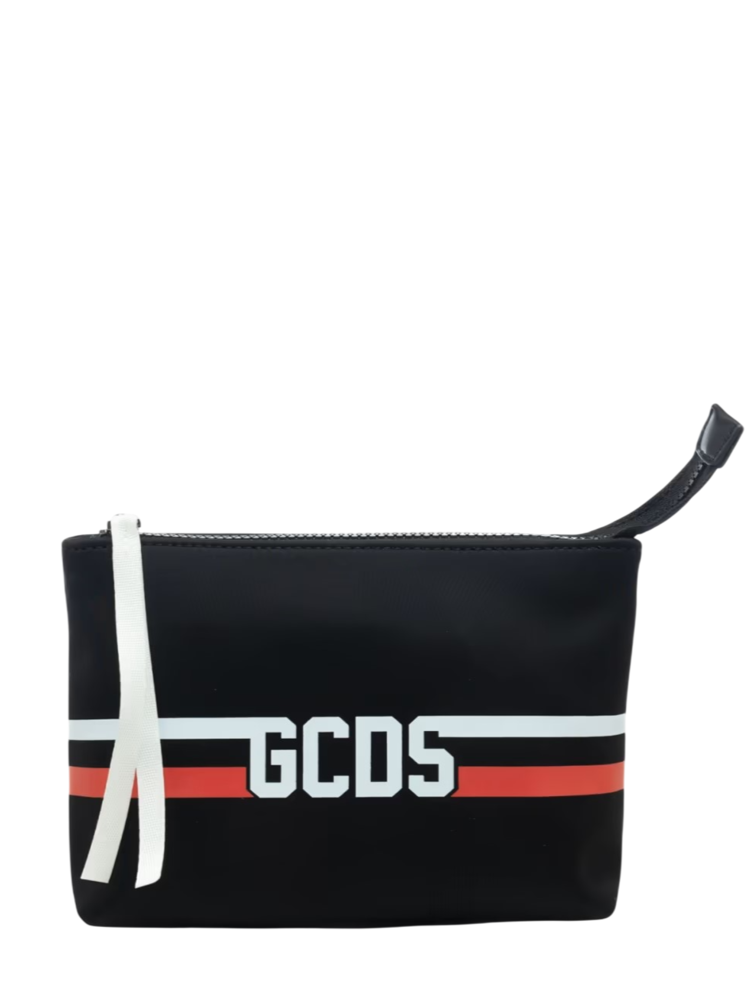 GCDS pochette bambino in nylon con logo nero GCKB102-462 BLACK-WHITE-RED GCDS